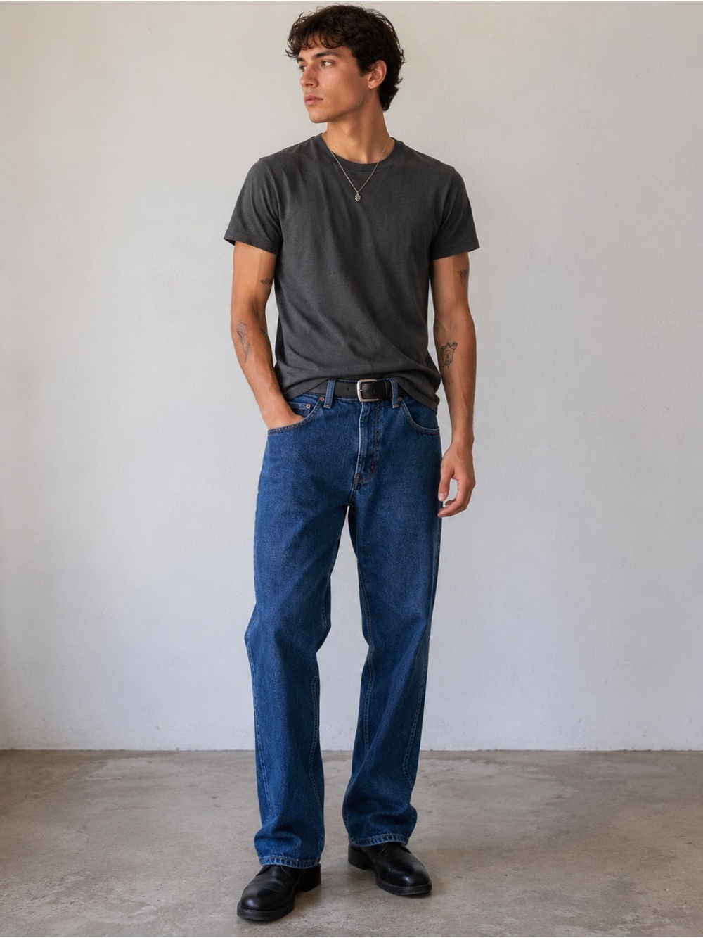 Lee Vintage Men's Straight Jeans - Dark Blue Size 28 Retro Denim Streetwear